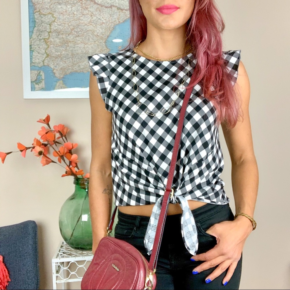 NEW! Ann Taylor Buffalo Check Top